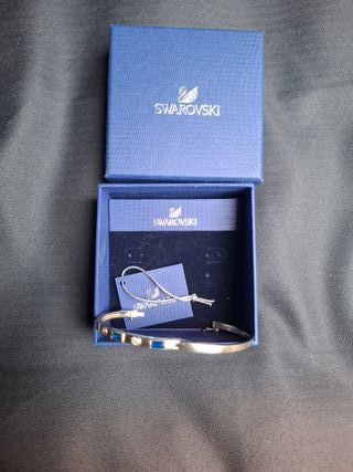 Pulsera Swarovski Azul y Dorada