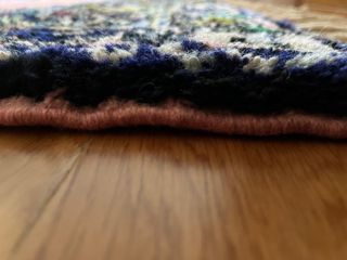 Alfombra Marroquí Lana Rosa Multicolor