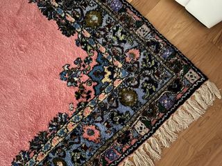 Alfombra Marroquí Lana Rosa Multicolor