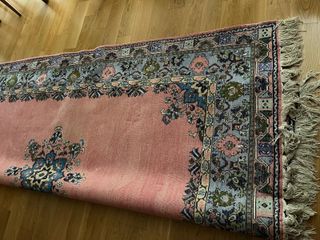 Alfombra Marroquí Lana Rosa Multicolor