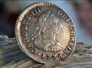 Moneda 1/2 Real Carlos III 1778 Lima