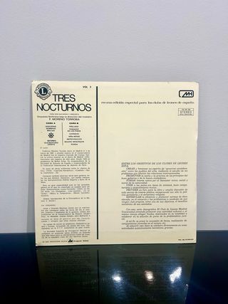 Vinilo Tres Nocturnos - Promoción Cultural