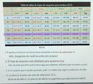 Traje Neopreno 3mm 2 Piezas 2XL. SIN ESTRENAR