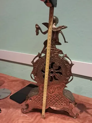 Reloj y 2 Candelabros Antiguos