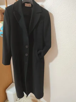 Abrigo largo lana MAZUR negro