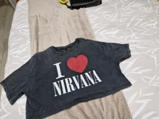 Camiseta Bershka Nirvana Talla S. Edición limitada