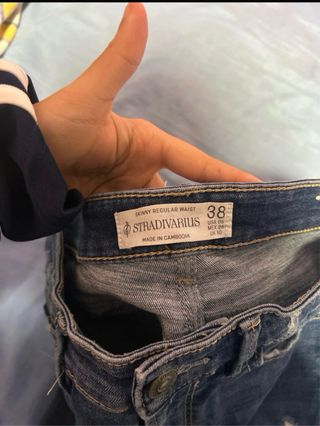 Pantalón pitillo mujer azul