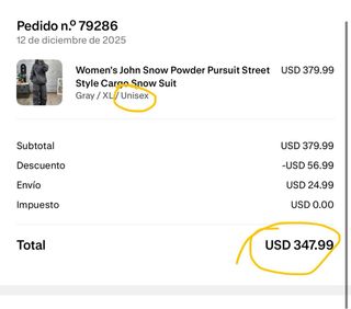 Traje de Snow/Esqui snowverb