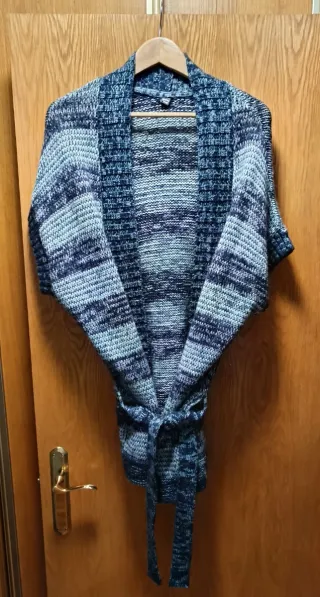 Chaqueta de punto mujer azul