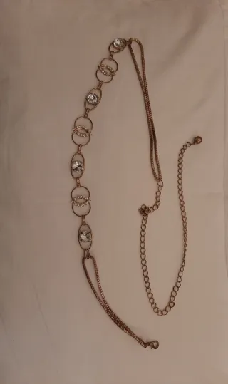 Cintura donna con strass color oro