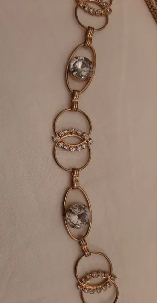 Cintura donna con strass color oro