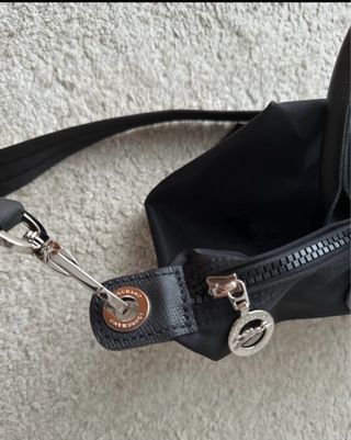 Bolso Longchamp Negro Piel y Nylon