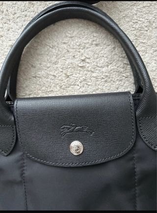 Bolso Longchamp Negro Piel y Nylon