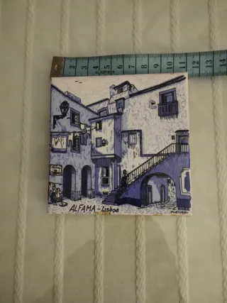 Azulejo Alfama Lisboa Artesanal 11x10.5