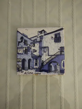 Azulejo Alfama Lisboa Artesanal 11x10.5