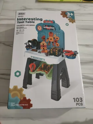 Mesa de herramientas infantil 103 piezas