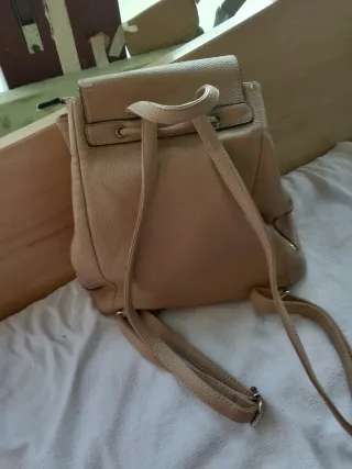 Mochila-bolso beige