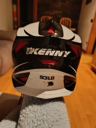 Casco Moto Integral Negro y Blanco
