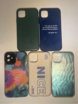 Pack 5 fundas iPhone 11