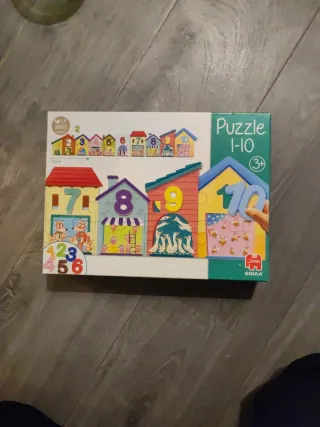Puzzle Goula Números 1-10 Casas Animales +3