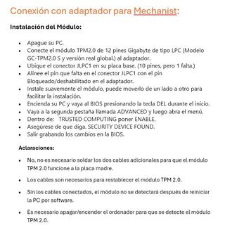 Adaptador TPM 2.0 para Placas X99