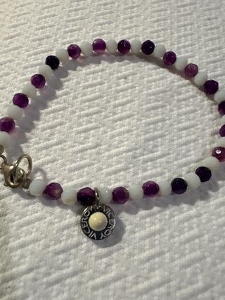 Pulsera Viceroy piedras blancas y moradas