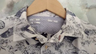 Camisa blanca Paul Smith estampado animales