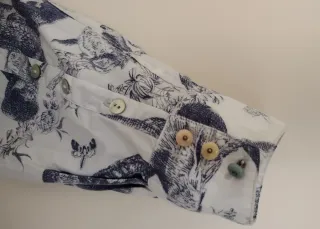 Camisa blanca Paul Smith estampado animales