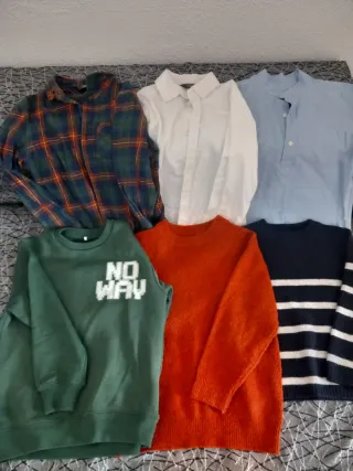 Lote Ropa: 3 Camisas, 2 Jerséis, 1 Sudadera talla7