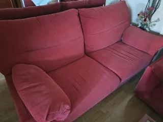 Sofás de pana granate