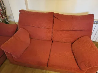 Sofás de pana granate