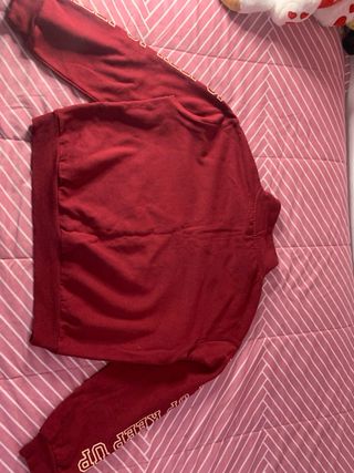 Sudadera roja con cremallera M