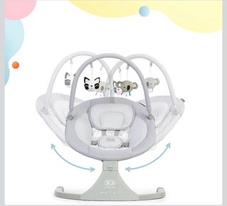 Hamaca KinderKraft gris con peluches