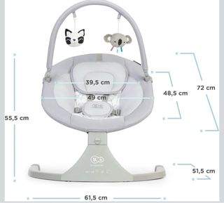 Hamaca KinderKraft gris con peluches