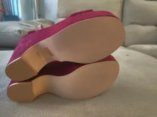 Sandalias burdeos Tacon Bloque