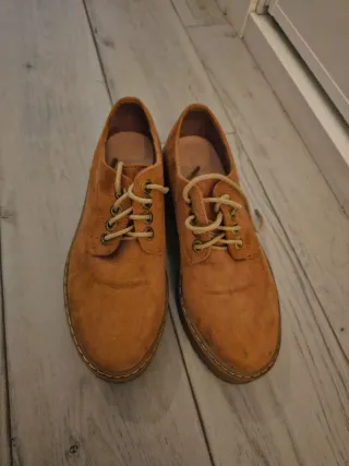 Zapatos de mujer con cordones naranja