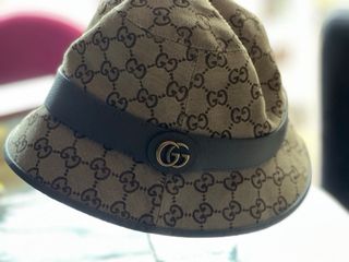 Sombrero lona GG Gucci Beige/Marrón