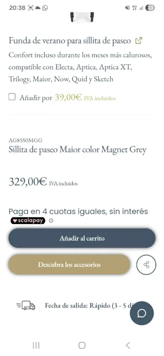 Silla de paseo Inglesina Maior -  Gris