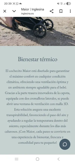 Silla de paseo Inglesina Maior -  Gris