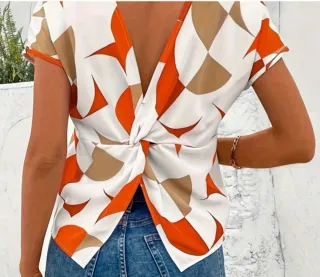 Blusa geométrica mujer