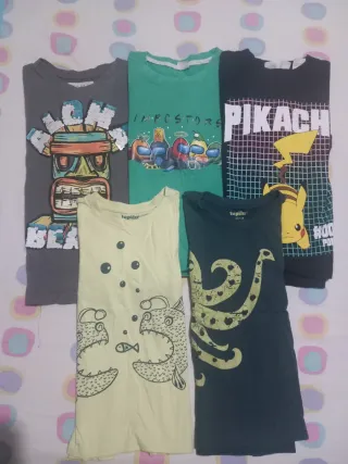 Lote Ropa Talla 7: 3 Pantalones Cortos y 5 camiset