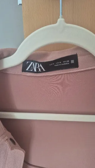 Chaqueta Zara Ante Rosa Talla M