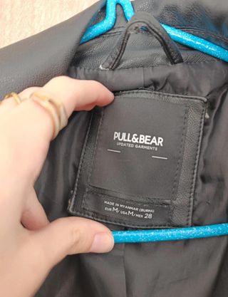 Chaqueta cuero Pull&Bear negra