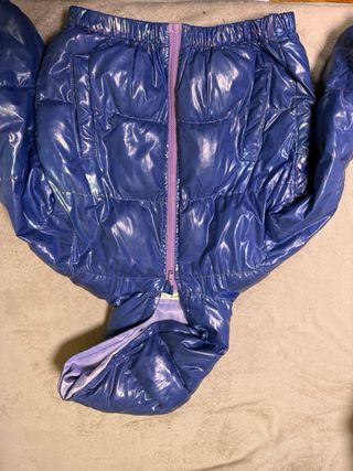 Cazadora niña azul brillante