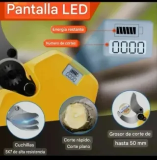 Tijeras Podar Eléctricas Batería Recargable