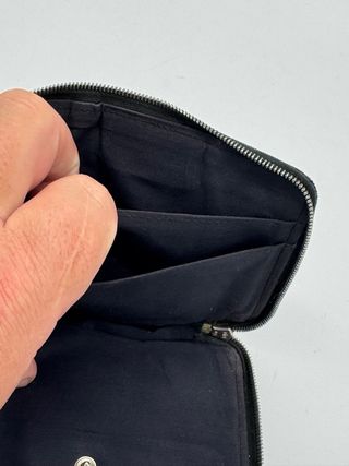 Portafoglio pieghevole Hermès Fourre Tout PM in tela nera