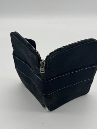 Portafoglio pieghevole Hermès Fourre Tout PM in tela nera