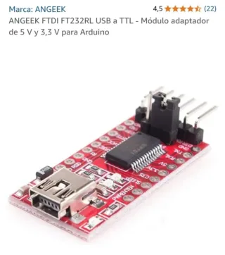 ANGEEK FT232RL USB a TTL Arduino 5V/3.3V