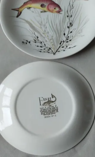 Pareja Platos Johnson Bros Peces