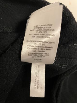 Sudadera chica Polo Ralph Lauren Negra Talla L
